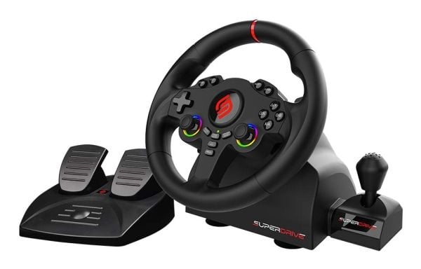 Subsonic Superdrive 220 RS-X, Ohjauspyörä + polkimet + vaihdekeppi, Nintendo Switch, Nintendo Switch 2, PC, PlayStation 4, Xbox One, Xbox Series S,...