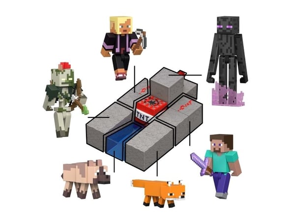 Minecraft Redstone Charged Steve Figure, 6 år, Minecraft, Flerfarget, Plast