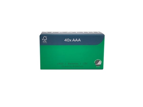 DELTACO - Batteri 40 x AAA / LR03 - Alkalisk - 1300 mAh