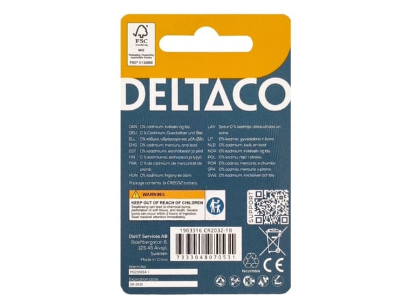 CR2032 litium 1-pack