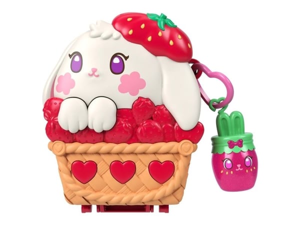 Polly Pocket Core Compact Strawberry Bunny Basket