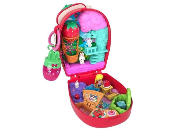 Polly Pocket Core Compact Strawberry Bunny Basket