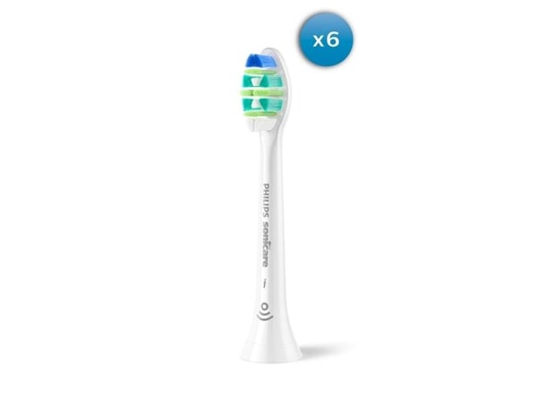 Philips I InterCare HX9006/87 6-pakning, børstehoder, 6 stykker, Hvit, 3 måned(er), Medium, Philips, Philips Sonicare