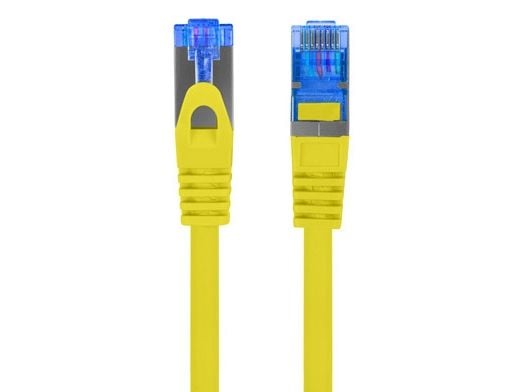 Lanberg - Koblingskabel - RJ-45 (hann) til RJ-45 (hann) - S/FTP - CAT 6a - formstøpt, uten hindringer - gul, RAL 1016