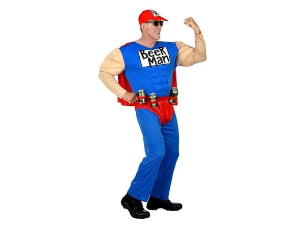 Super Beer Man-maskeraddräkt (vuxen)