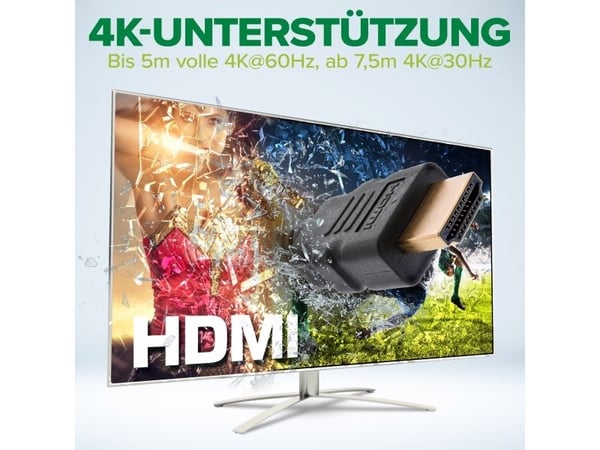 InLine 17507, 7 m, HDMI-tyyppi A (vakio), HDMI-tyyppi A (vakio), 3D, 18 Gbit/s, musta