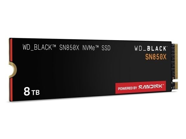 WD_BLACK SN850X WDS800T2X0E - SSD - krypterat - 8 TB - inbyggd - M.2 2280 - PCIe 4.0 x4 (NVMe) - TCG Opal Encryption 2.01