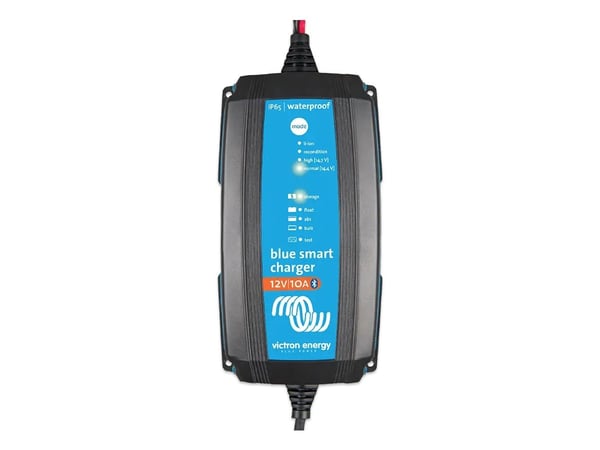 Victron Energy Blue Smart IP65 Charger, 12 V, 10 A, 230 V, 1,5 m, 1,8 m, Vastakkainen napaisuus, Oikosulku, Alilämpötila