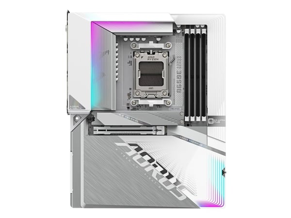 AORUS B650E STEALTH ICE - Hovedkort - ATX - Socket AM5 - AMD B650 Chipset - USB-C 3.2 Gen2, USB 3.2 Gen 2, USB 3.2 Gen 1, USB-C 3.2 Gen 2x2 - 2.5 G...