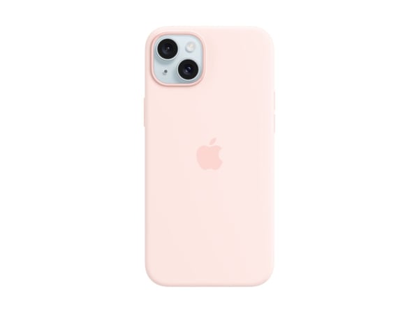 Apple - Baksidedeksel for mobiltelefon - MagSafe-samsvar - silikon - Lys lyserød - for iPhone 15 Plus
