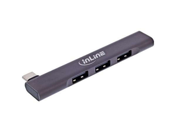 InLine Slim USB-C Hub 4-porttinen USB 3.0+ 3x 2.0 ohut muotoilu (33203N)