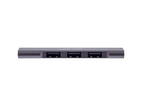 InLine Slim USB-C Hub 4-porttinen USB 3.0+ 3x 2.0 ohut muotoilu (33203N)