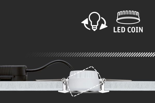 Paulmann 99996, Syvennysspottivalo, LED, 3000 K, 450 lm, Valkoinen