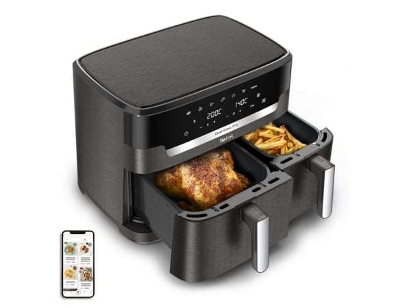 Tefal Dual Easy Fry EY942HE0 - Dobbel luftfrityr - 11 liter
