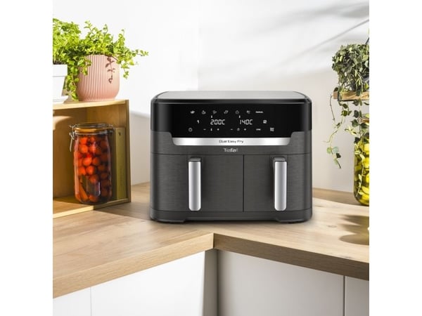 Tefal Dual Easy Fry EY942HE0 - Dobbel luftfrityr - 11 liter