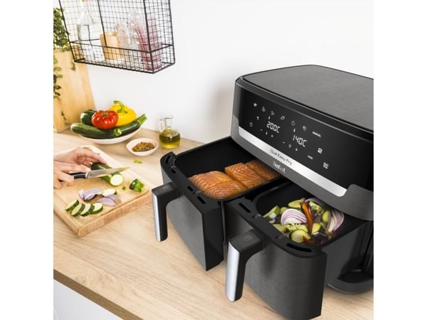Tefal Dual Easy Fry EY942HE0 - Dobbel luftfrityr - 11 liter