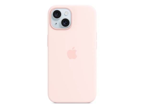 Apple - Baksidedeksel for mobiltelefon - MagSafe-samsvar - silikon - Lys lyserød - for iPhone 15