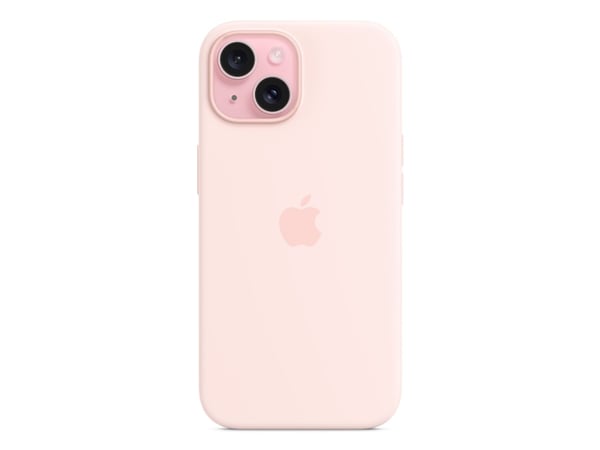 Apple - Baksidedeksel for mobiltelefon - MagSafe-samsvar - silikon - Lys lyserød - for iPhone 15
