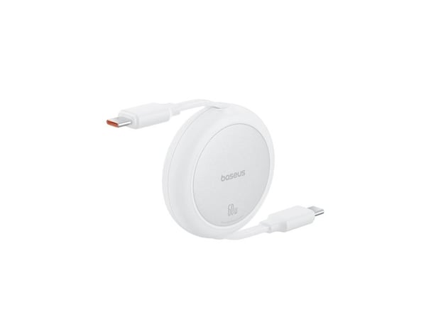 Baseus Free2Pull, 1 m, USB C, USB C, 0,48 Gbit/s, valkoinen