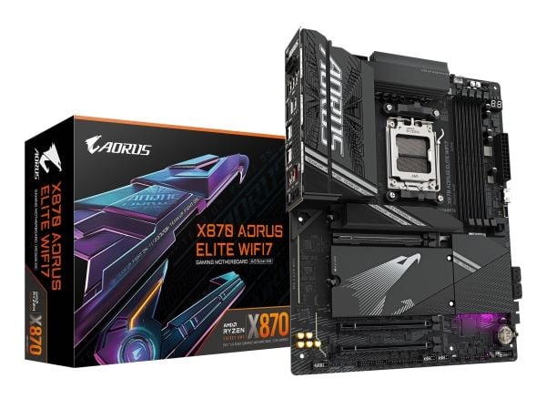 GIGABYTE X870 AORUS ELITE WIFI7, AMD, Sokkel AM5, AMD Ryzen 7000 Series, AMD Ryzen 8000 Series, AMD Ryzen 9000 Series, Sokkel AM5, 256 GB, DDR5-SDRAM