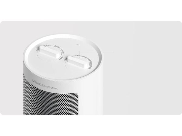 Xiaomi Fan Heater EU, Viftedrevet elektrisk romvarmer, Keramisk, Innendørs, Bord, Gulv, Grå, Hvit, 2000 W