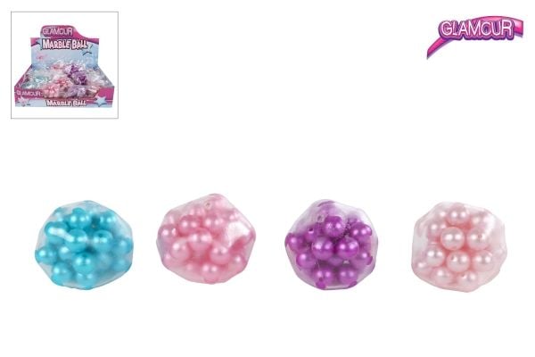 Crakle Glamour Marble Ball 5 cm 4 assortert CDU