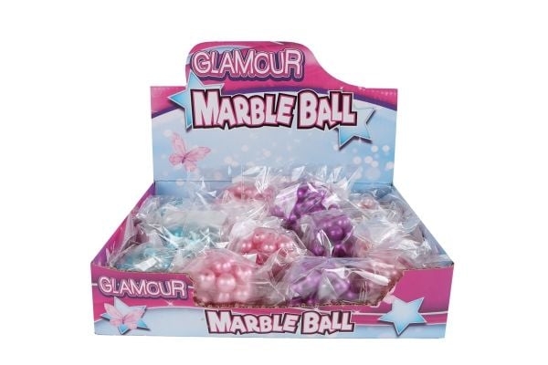 Crakle Glamour Marble Ball 5 cm 4 assortert CDU