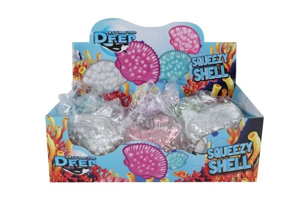 Crakle Beads Shell 8,5 cm, 4 stilarter (CDU)