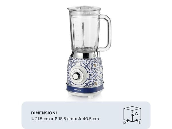 Ariete 0583/0C, Bord juicepresse, 1,5 l, Pulsfunksjon, Isknusing, 1000 W, Hvit, Lyseblå