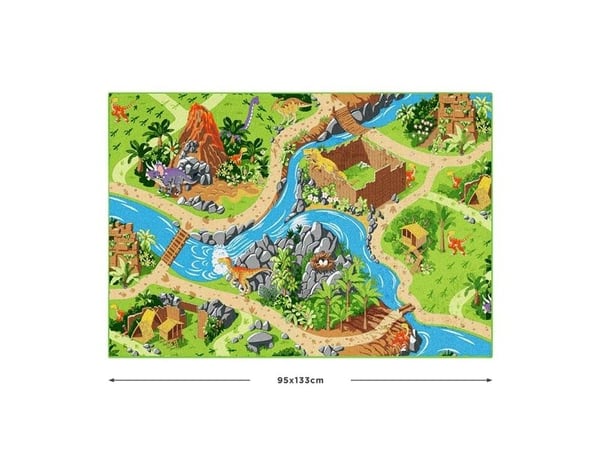 Leikkimatto - Dino world - 95 x 133 cm