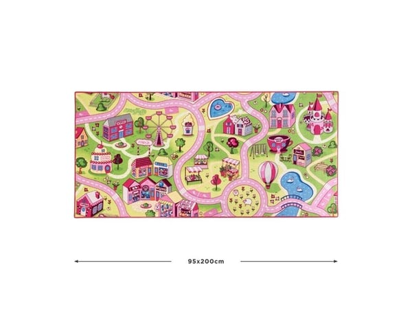 Biltapet/lekmatta Sweet Town 95 x 200 cm