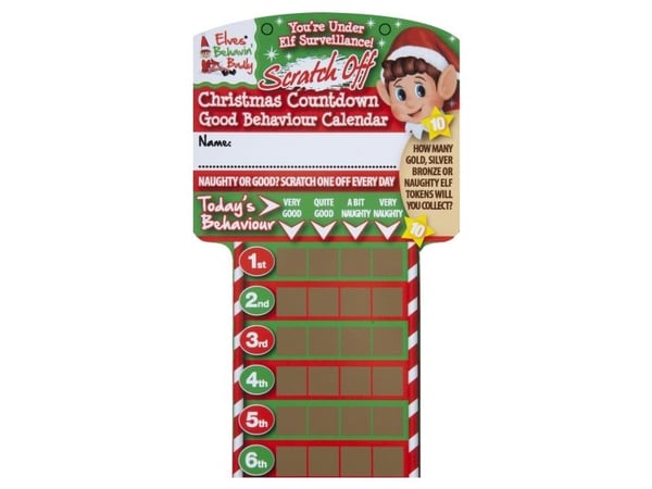 Rea- eller skrapkalender med nedräkning