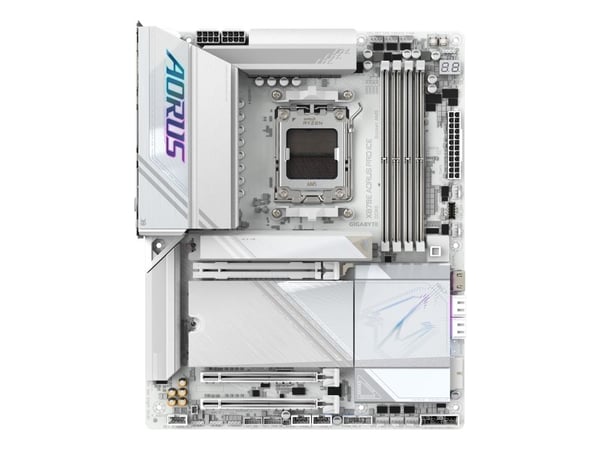 AORUS X870E PRO ICE - Hovedkort - ATX - Socket AM5 - AMD X870E Chipset - USB-C 3.2 Gen 2x2, USB4, USB 3.2 Gen 1, USB 3.2 Gen 2 - 2.5 Gigabit LAN, B...