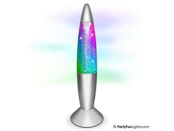 Tornado glitter-valaisin - Monivärinen K: 36cm