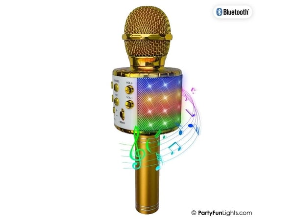 MUSIC Lightning karaoke mic party speaker gold 1200mA electroplate version
