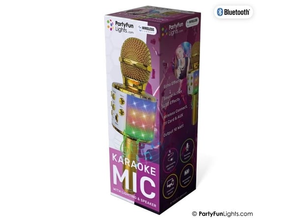MUSIC Lightning karaoke mic party speaker gold 1200mA electroplate version