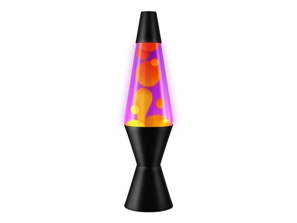 Usortert Lava® lampe oransje/lilla sort sokkel 37 cm