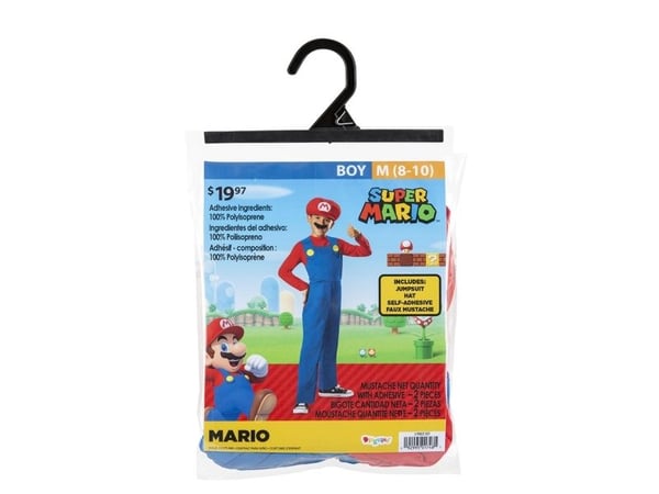 DISGUISE Mario elevated fancy dress - storlek M, 7-8