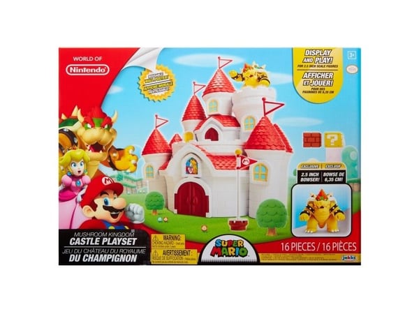 Nintendo Deluxe Mushroom Kingdom Castle, Slott, 3 år, Flerfarget, Plast