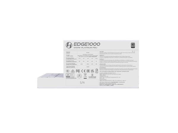 Zasilacz Lian Li Lian Li EDGE EG1000 80 PLUS Platinum strømforsyning, PCIe 5.1, ATX 3.1 - 1000 watt, hvit