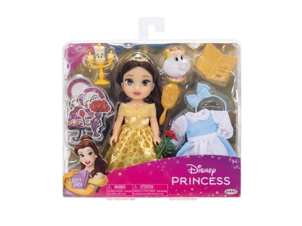 Jakks Pacific Disney Kaunotar ja hirviö Belle mininukke 16 cm + tarvikkeet Jakks Pacific Disney Kaunotar ja hirviö Belle mininukke 16 cm + tarvikkeet