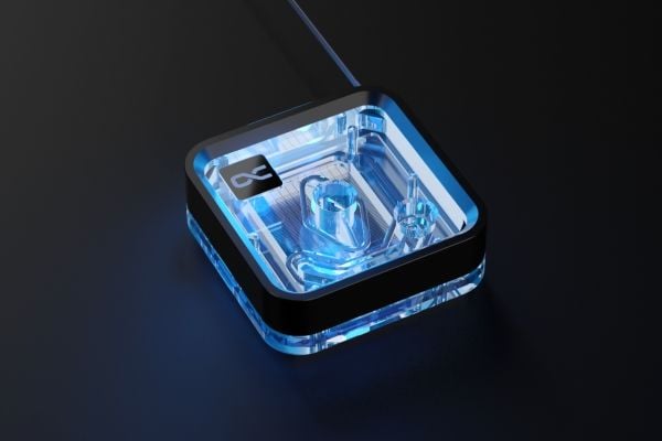 Alphacool Core 1 LT Aurora, Vesiblokki, Akryyli, Kupari, Nikkeli, musta, Läpinäkyvä, LGA 1700, Kanta AM4, Pistoke AM5, 1/4", 60 °C