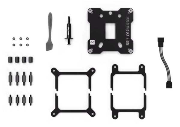 Alphacool Core 1 LT Aurora, Vesiblokki, Akryyli, Kupari, Nikkeli, musta, Läpinäkyvä, LGA 1700, Kanta AM4, Pistoke AM5, 1/4", 60 °C