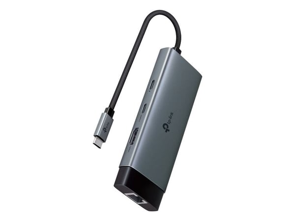 TP-Link UH6120C, USB Type-C, USB Type-C, Grå, Rund kabel, 0,18 m, 118,2 mm