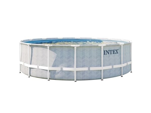 Intex 26746NP, 19156 L, Innrammet basseng, Barn og voksen, stige, Blå, Grå