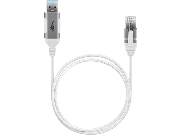 Goobay Ethernet-kaapeli USB-A 3.0 - RJ45 Slim 7,5 m - yhdistää reitittimen modeemin tai (74382)