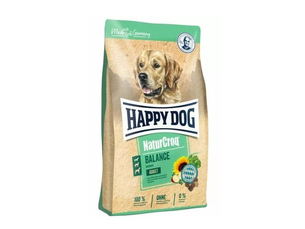 Happy Dog NaturCroq Balance, Vuxen, Alla raser, Spenat, 15 kg