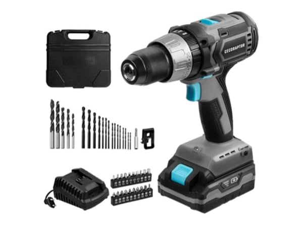 Cecotec 70008, Boremaskin med pistolgrep, Børsteløs, 1,3 cm, 1550 RPM, 2 mm, 400 RPM