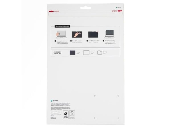 eSTUFF GLBW13278212, 33 cm (13"), 4:3, Tabletti, Kehyksetön näytön yksityisyyssuodatin, Matta, Häikäisynesto