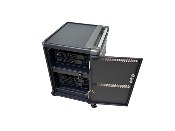 Ewent EW1703, Vagn för hantering av bärbar enhet, Svart, Grå, Golv, 3,43 cm, 42,2 cm, 28,6 cm